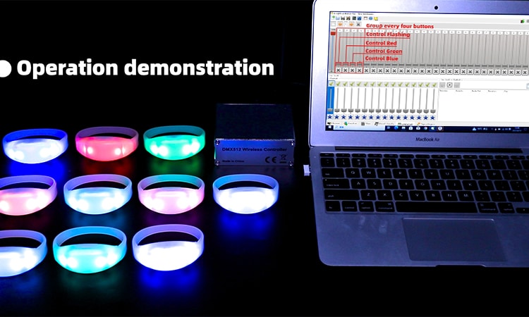 dmx controlled wristband dmx controlled wristband